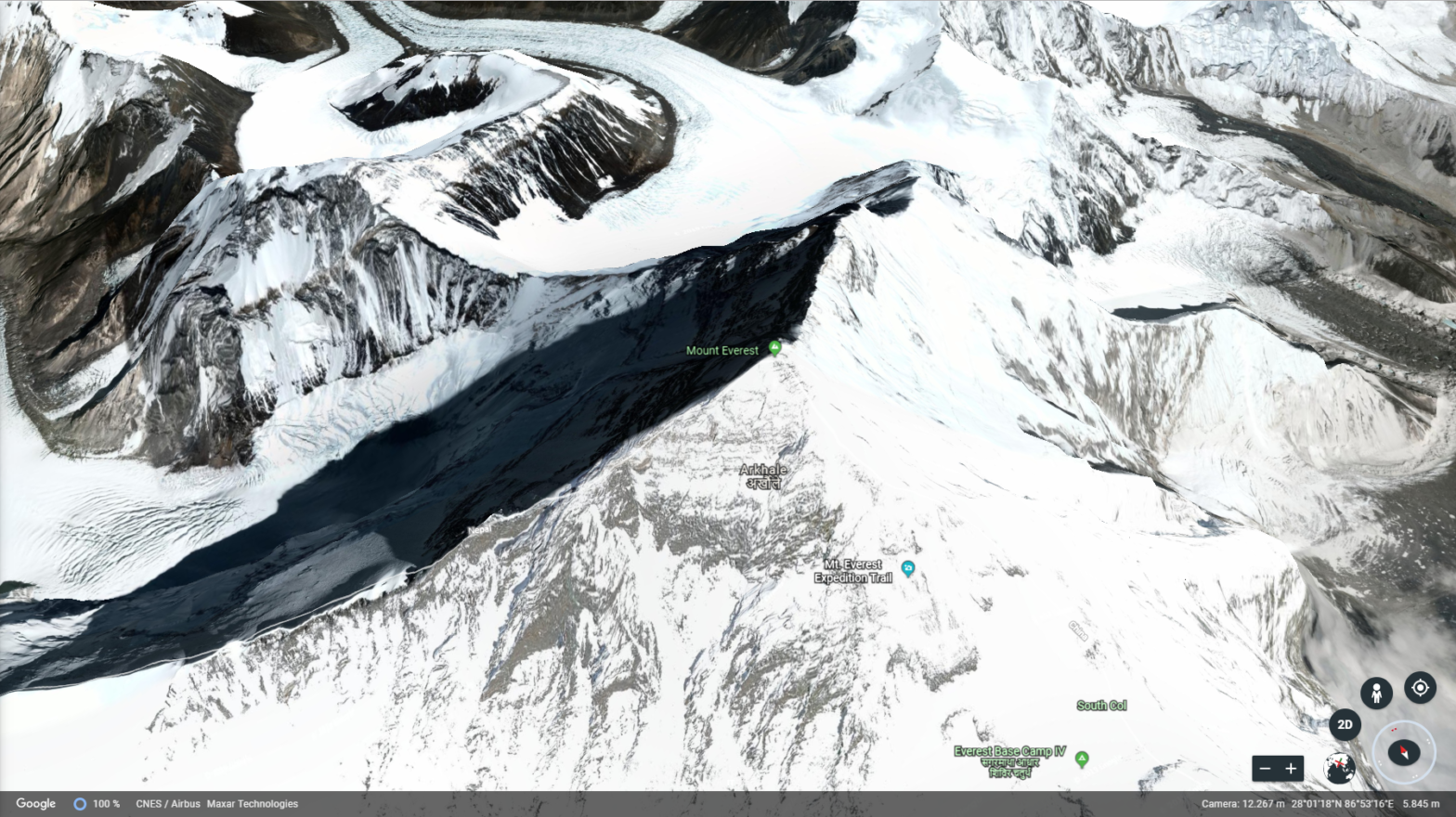 Mount Everest Summit | Google Earth – Mountain Dreamers