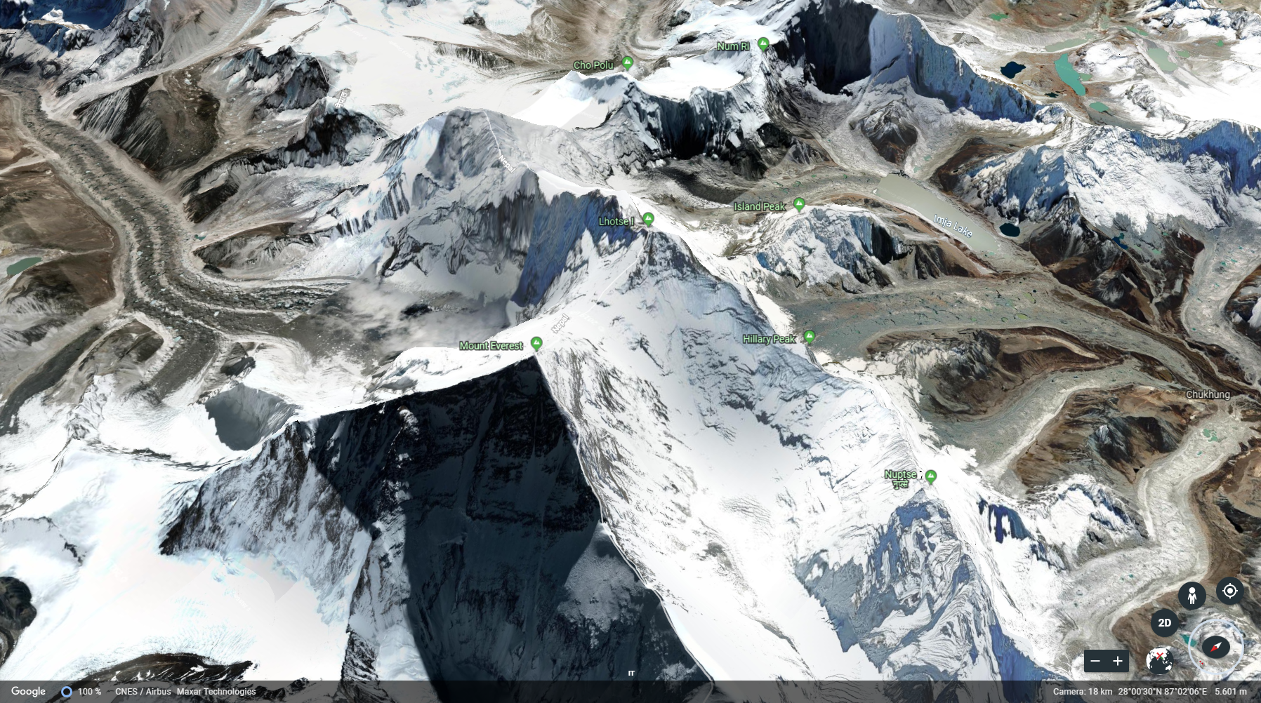 Mount Everest Summit | Google Earth – Mountain Dreamers